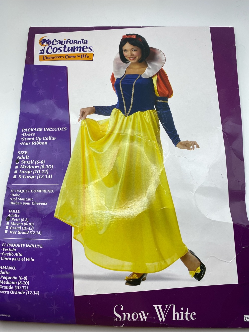 California Costumes Snow White Costume - Yellow, Blue & Red